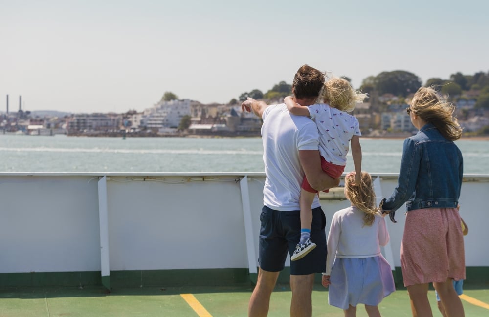Family on the ferry 