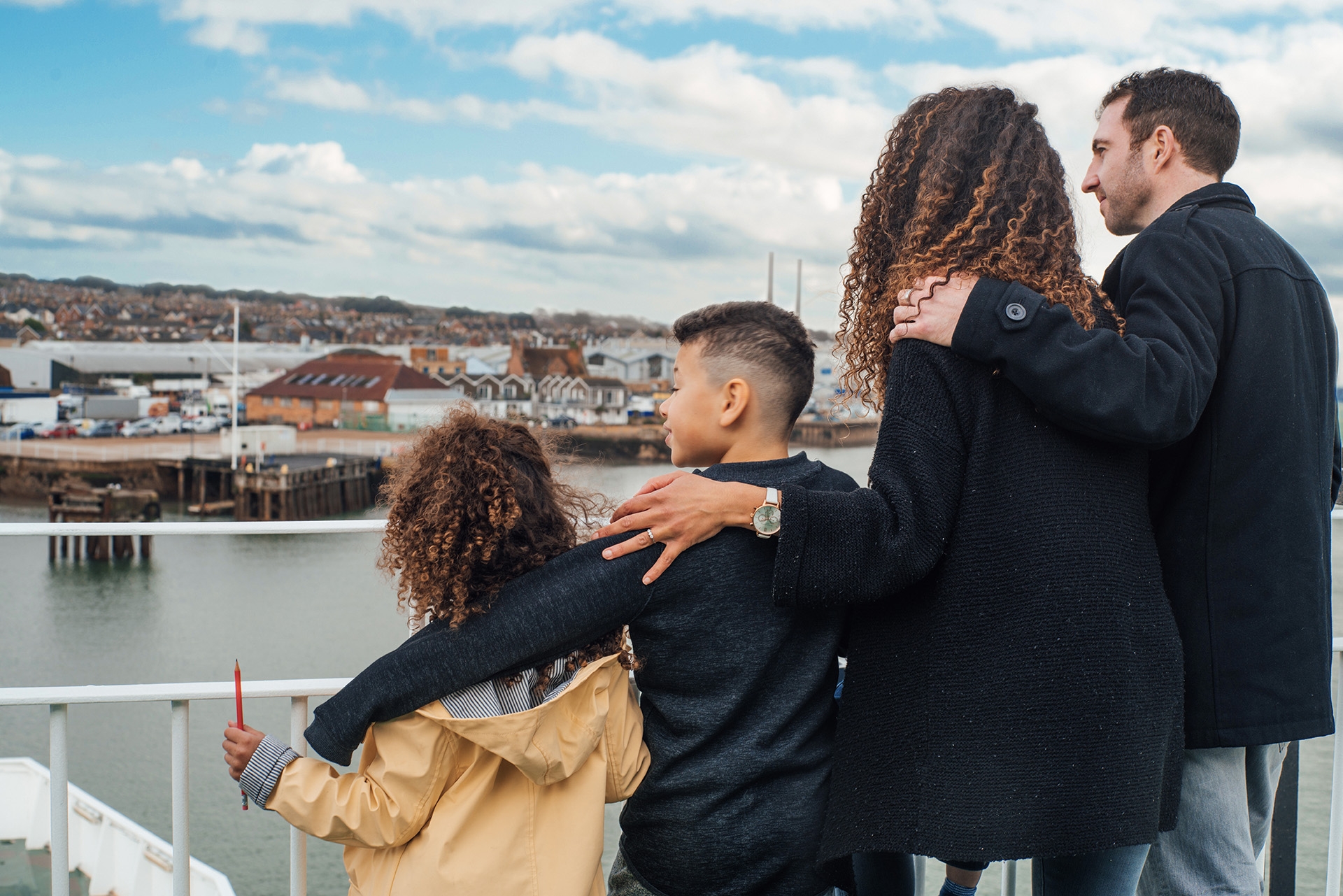 Family on the ferry 