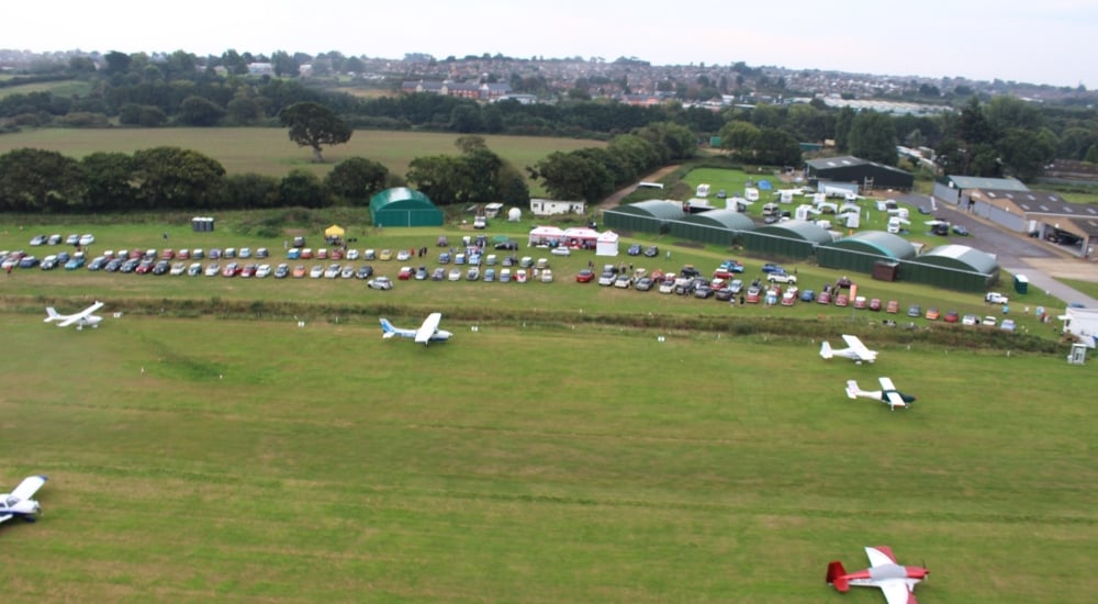 aerial view of minis and planes