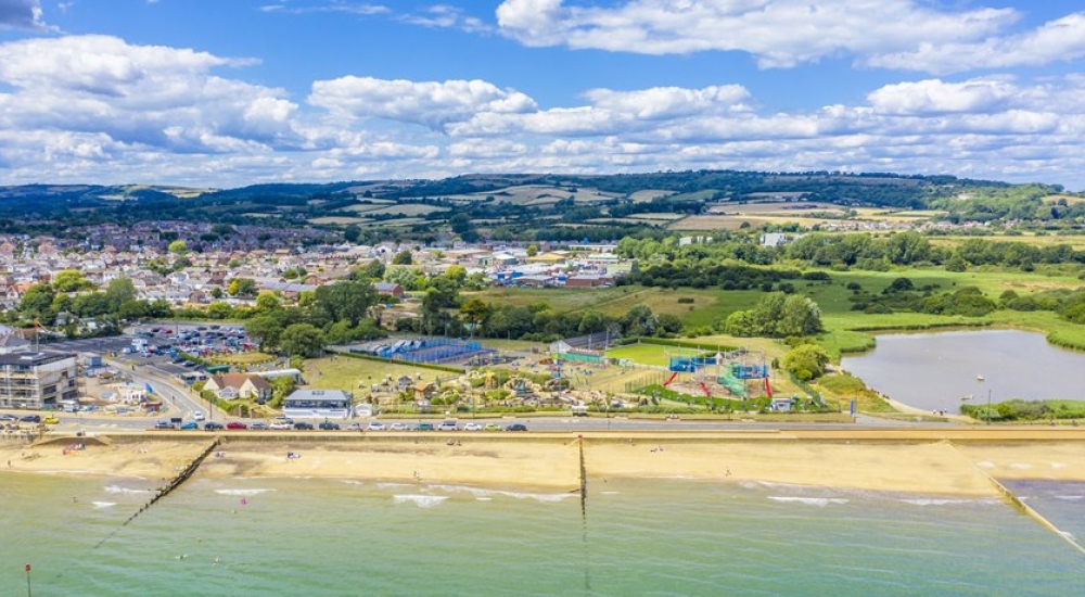 Ariel view of Sandham Gardens from the sea