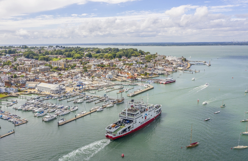 Aerial Image of the ferry 