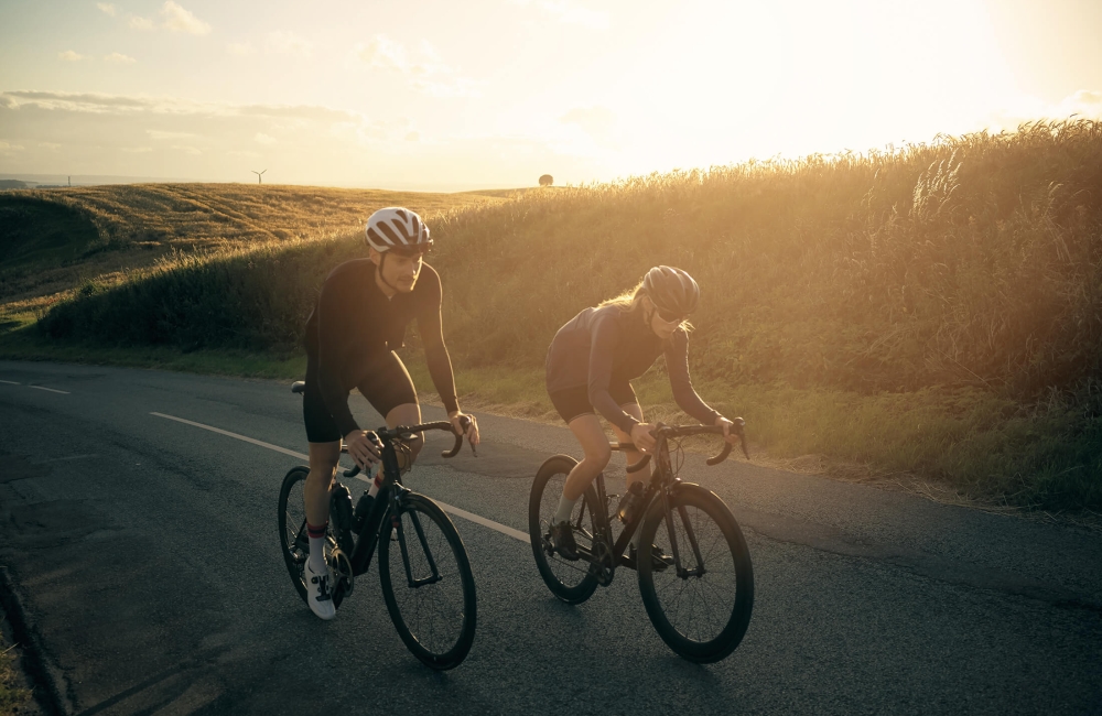 Two cyclists