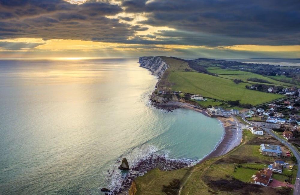 aerial shot of freshwater bay