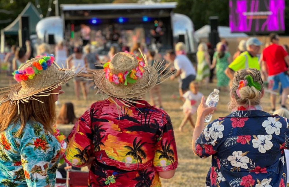 people watching the stage