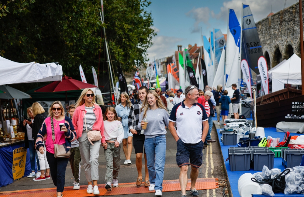 Family at Southampton Boat Show