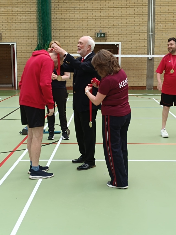 Clint being awarded a medal