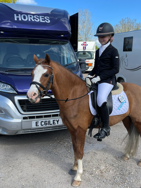 Esme on horse Franky