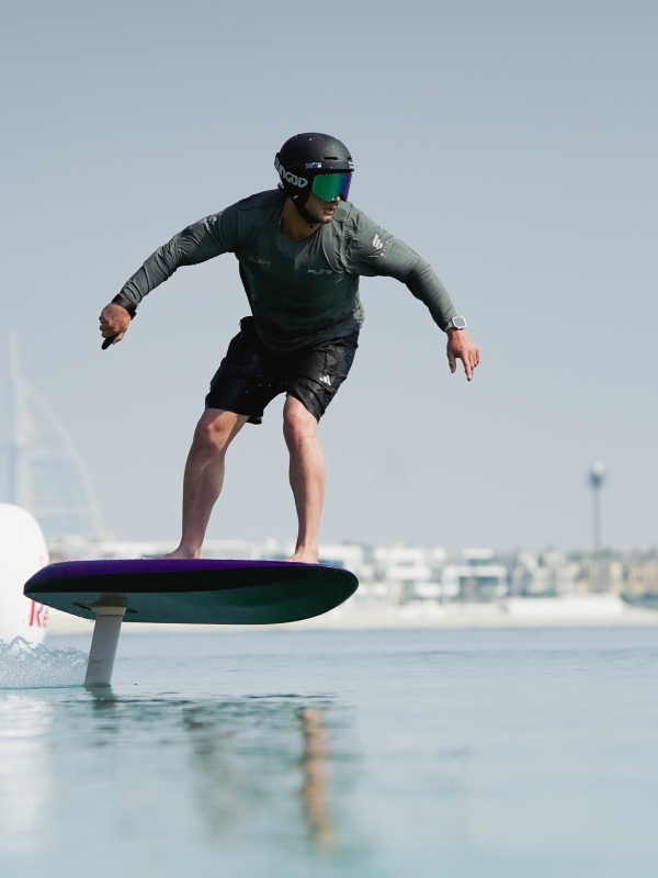 Tom Court on a kite board