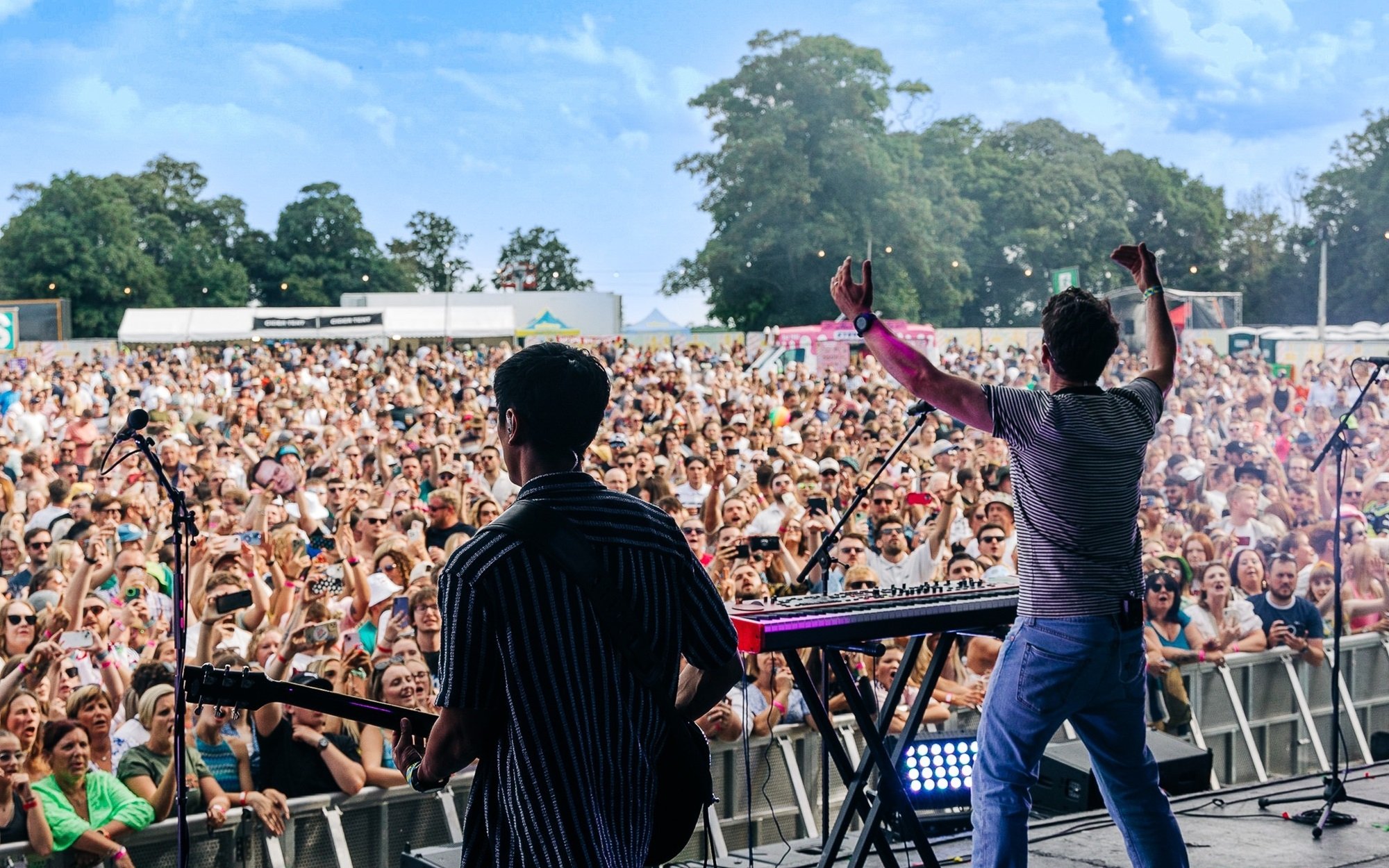 crowds at a festival 