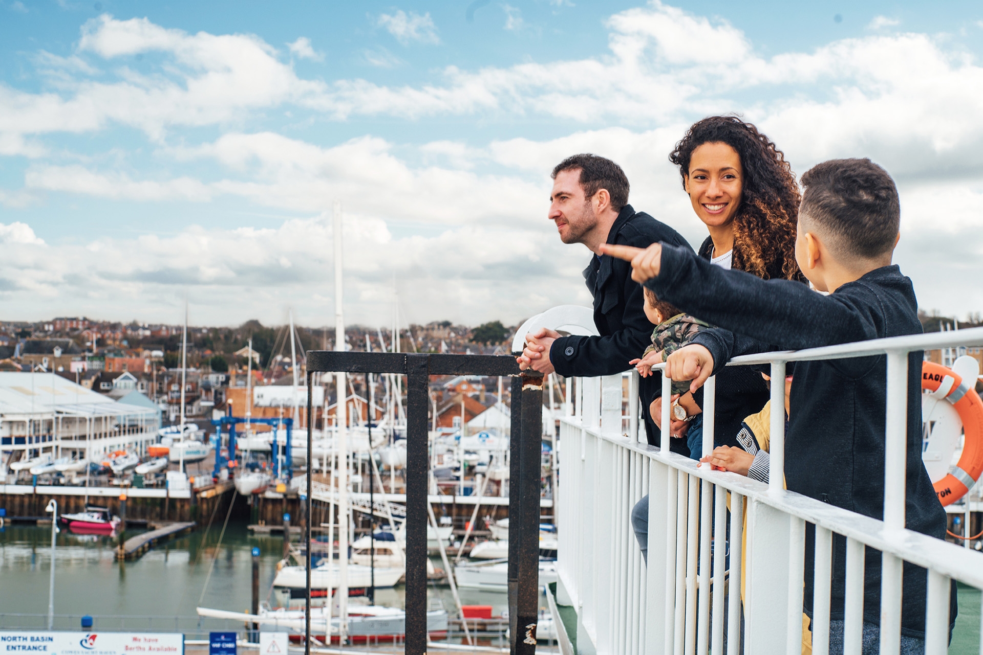 Family on the ferry 