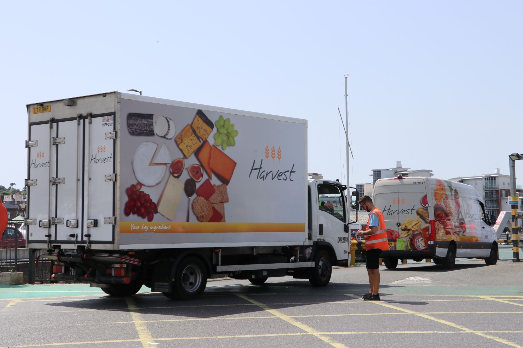 Freight loading onto the ferry at East Cowes