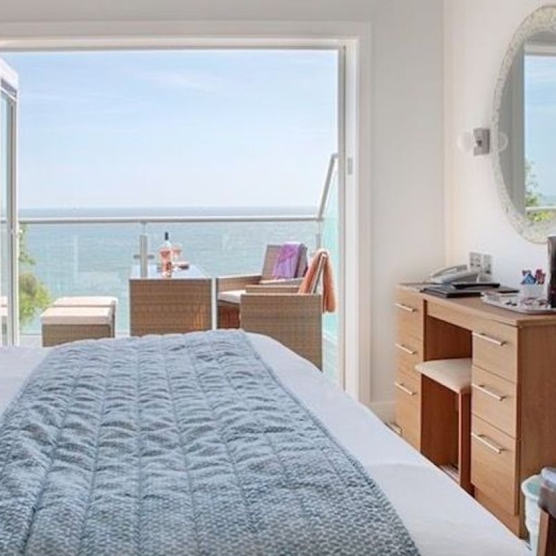 Luccombe Hall Hotel superior sea facing room with balcony