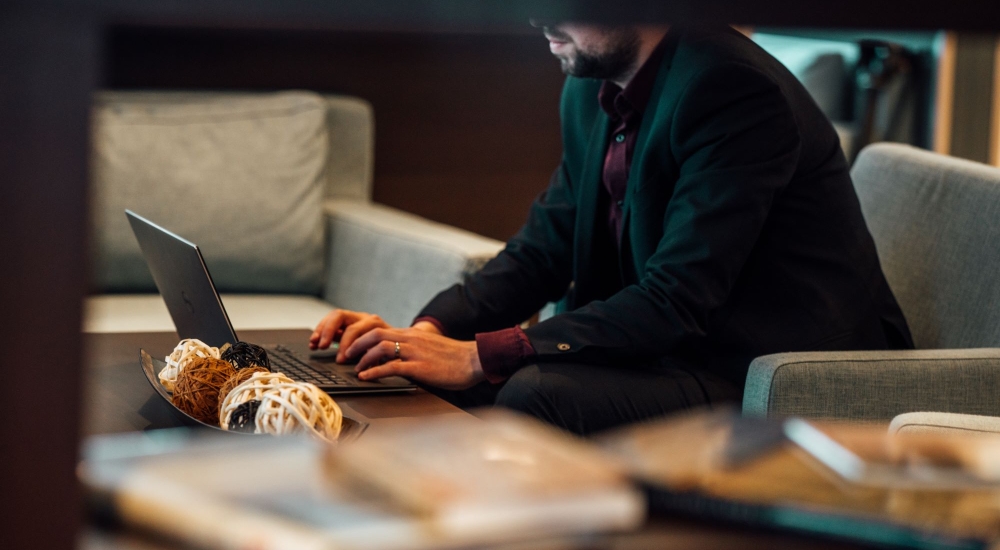 working in the signature louge