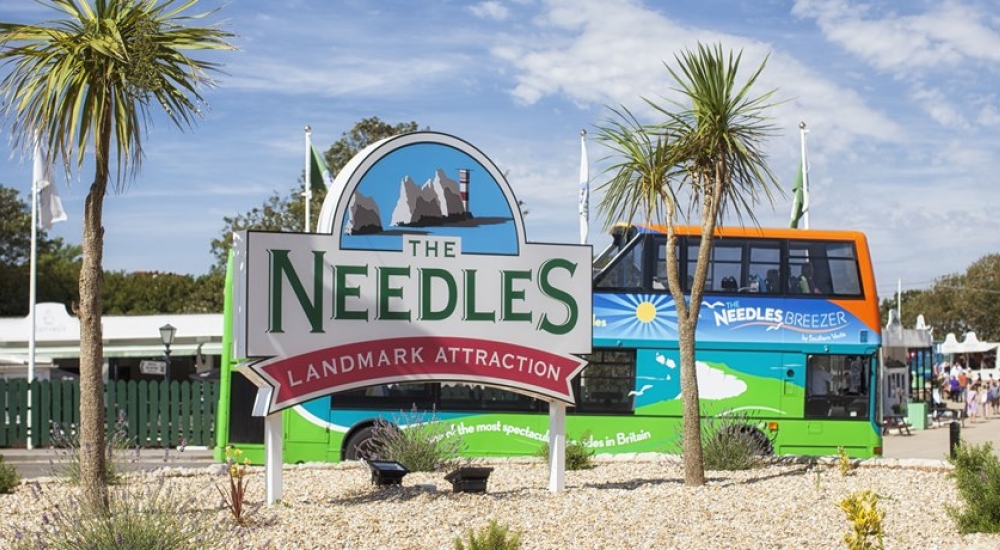 The Needles Landmark Attraction sign