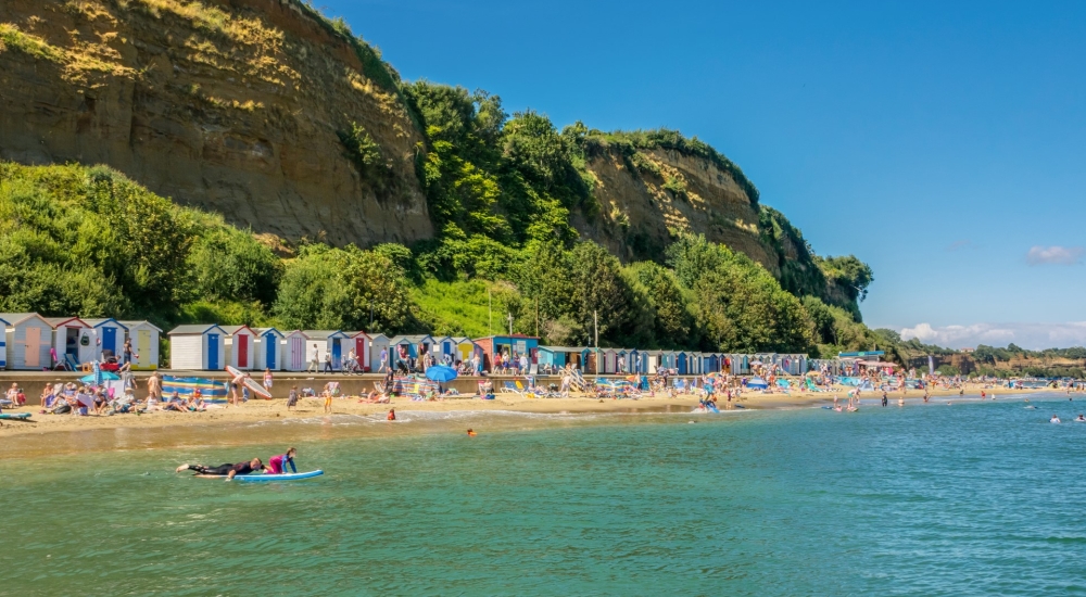 shanklin beach in the sunshine