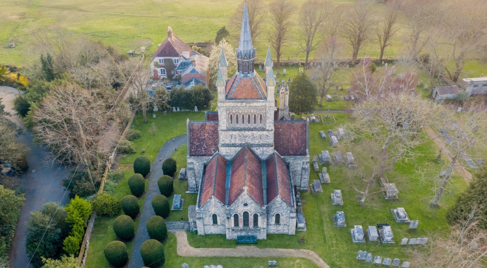 St Mildred's Church from above