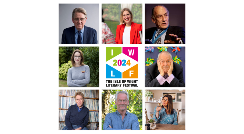 photo collage of speakers due to attend the 2024 isle of wight literary festival